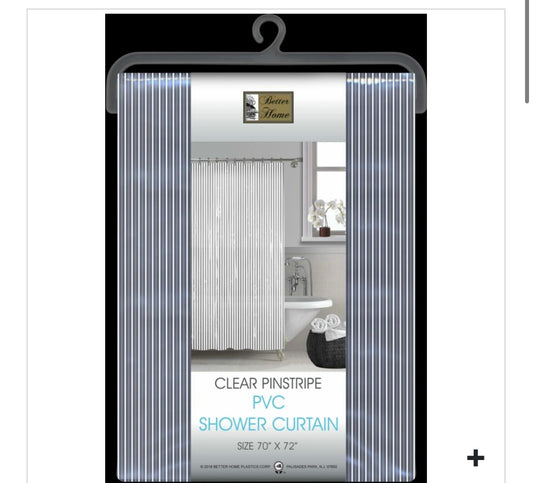 SHOWER CURTAIN â€“ ASSTD SOLIDS â€ PINSTRIPEâ€ 70X72"