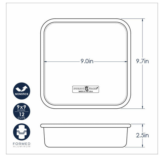 Naturals® Nonstick 9" Square Cake Pan