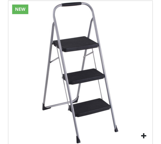 COSCO 3-Step Big Step, Step Stool w/ Rubber Hand Grip