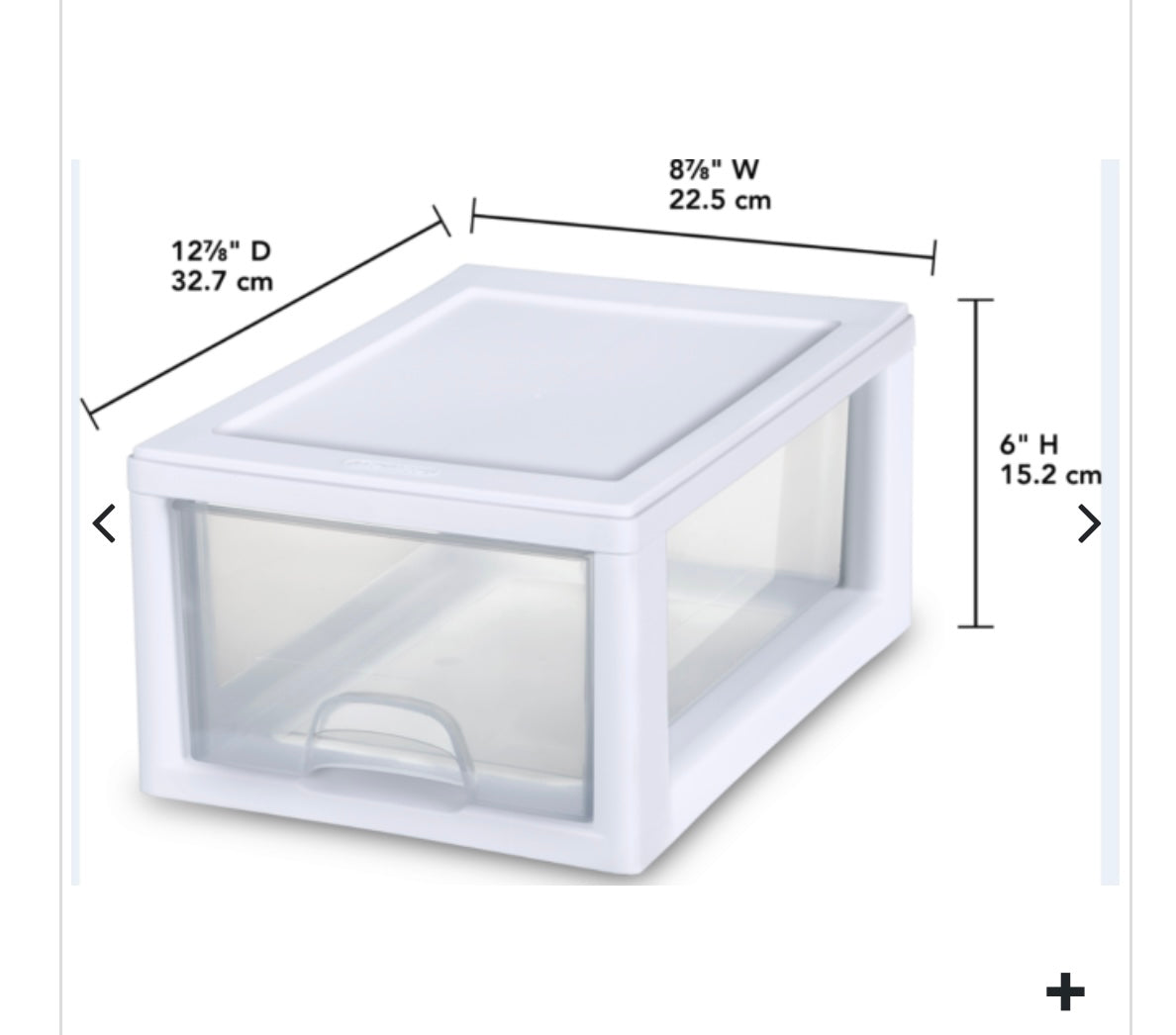 DRAWER-WHITE-FRAMED 6 QT
