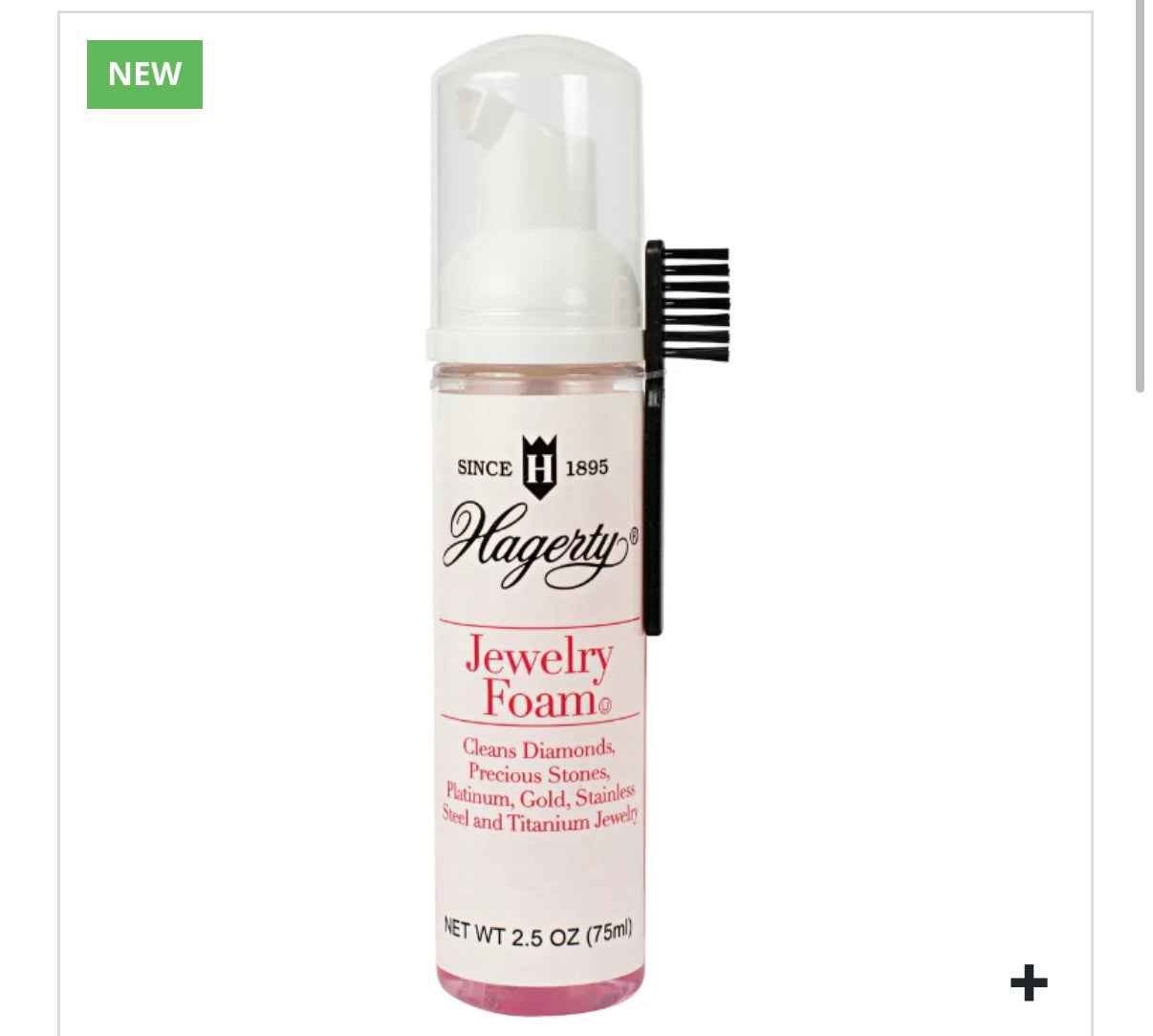 HAGERTY JEWELRY FOAM CLEANER 2.5oz