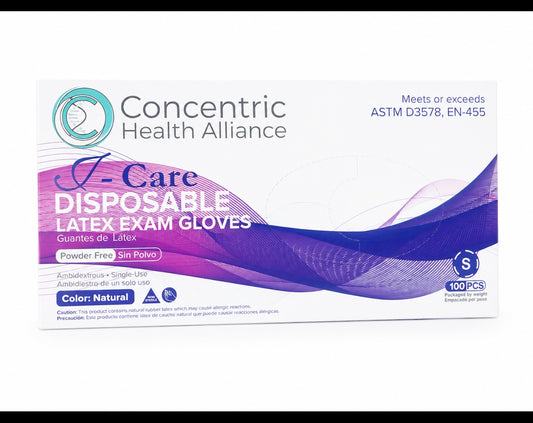 LATEX DISPOSABLE Gloves size Small 100 pack ￼