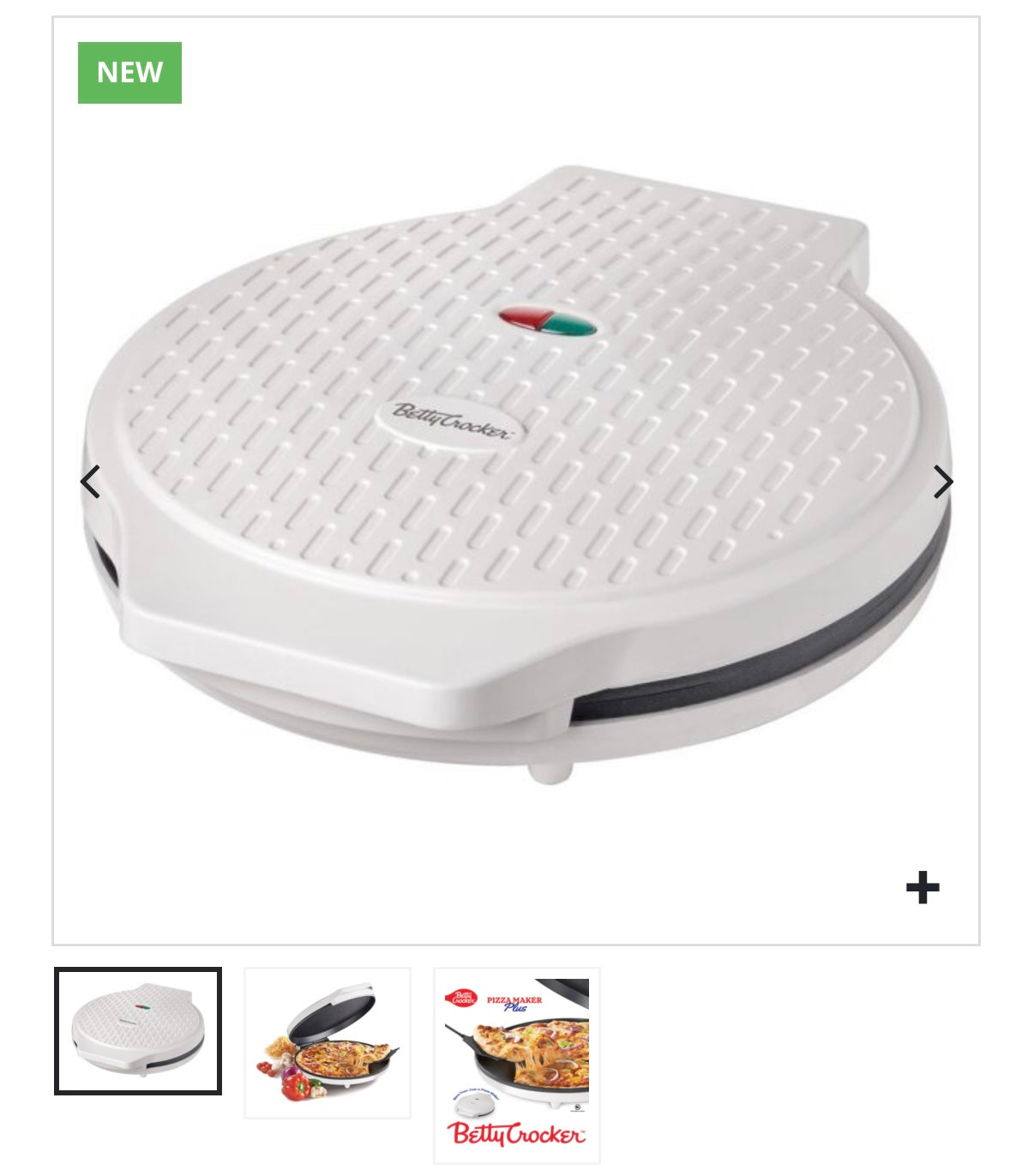 BETTY CROCKER 12″ PIZZA MAKER- WHITE