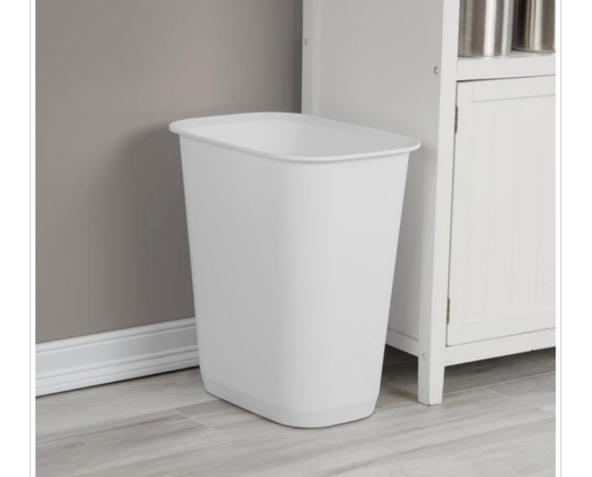 WASTEBASKET-9 GALLON – OPEN TOP – WHITE
