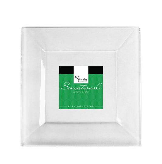 Splendid Collection Clear Square 9.5″ Lunch Plates
