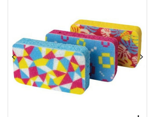 CASABELLA 3pk MOSAIC SPONGES
