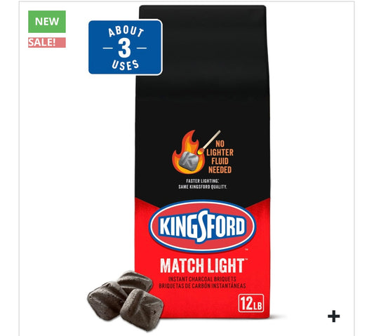 Kingsford Match Light Instant Charcoal Briquettes – 12Lb/1pk