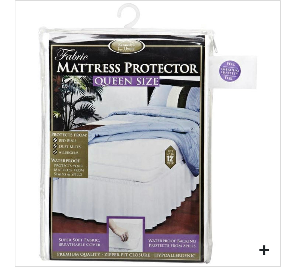 MATTRESS COVER-FABRIC w-ZIPPER QUEEN