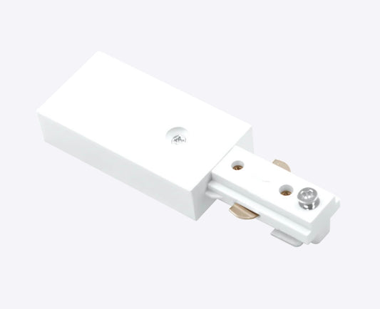 H-TRACK POWER END CONNECTOR - WHITE FINISH LR43816