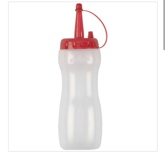 SQUEEZE BOTTLE 8oz RED CAP