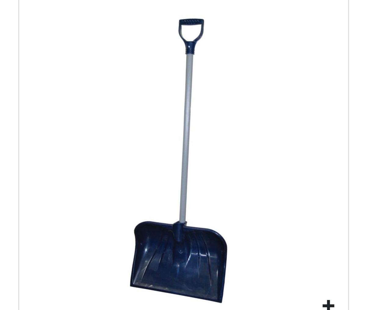Shovel/Pusher 18″ Coated Steel Handle D-Grip Metal Strip