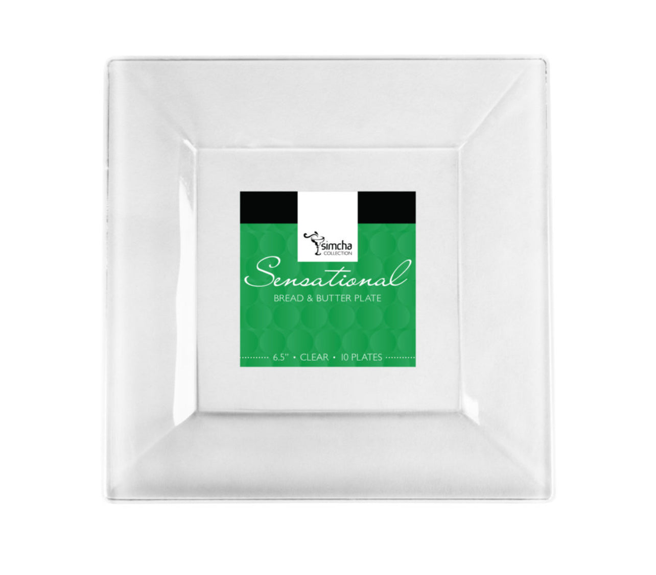 Splendid Collection Clear Square 6.5″ B & B Plates