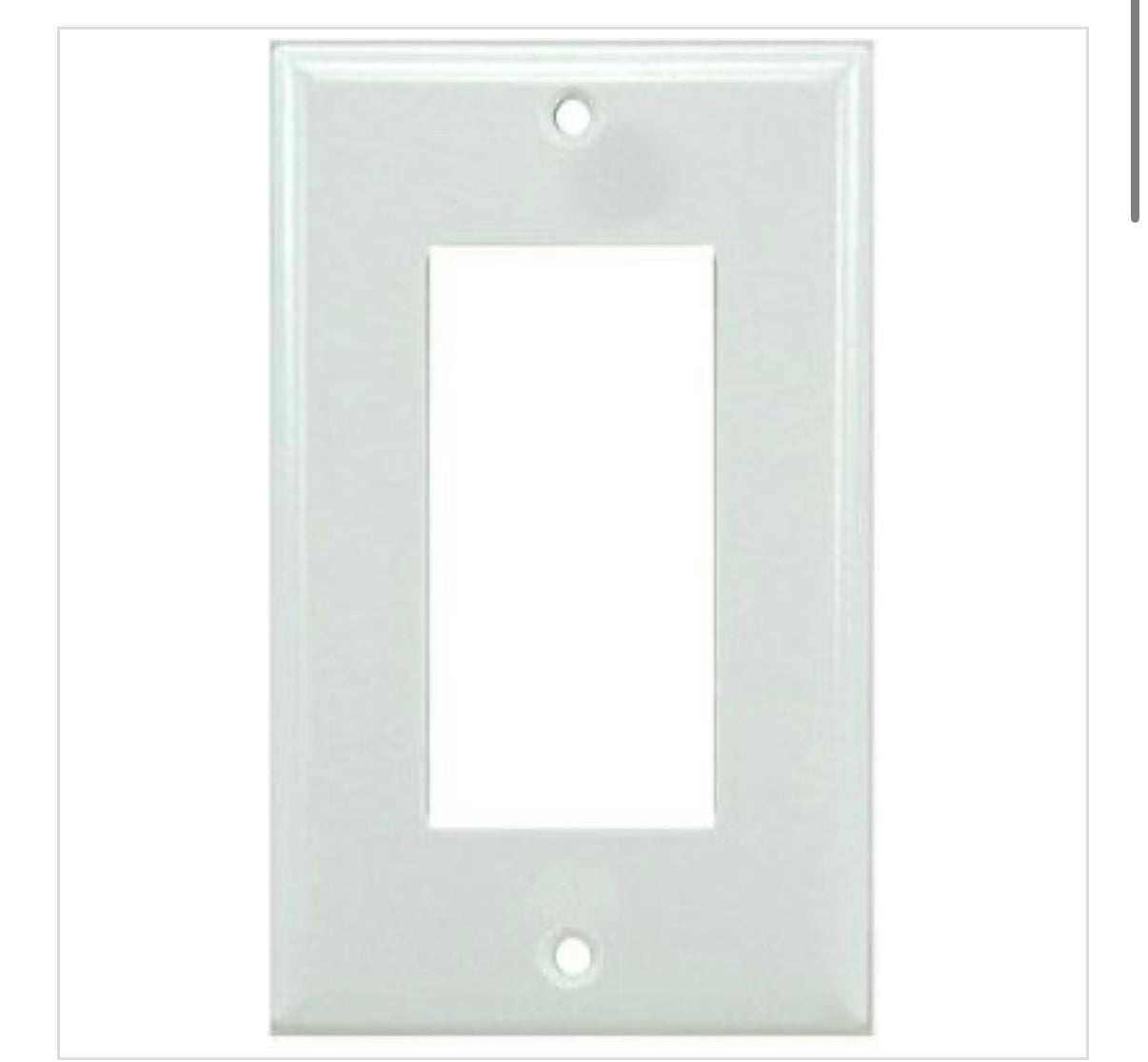 PLATE FOR DECORATOR-1 GANG WHITE