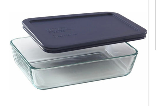 Pyrex Glass Storage 3 Cup Blue cover