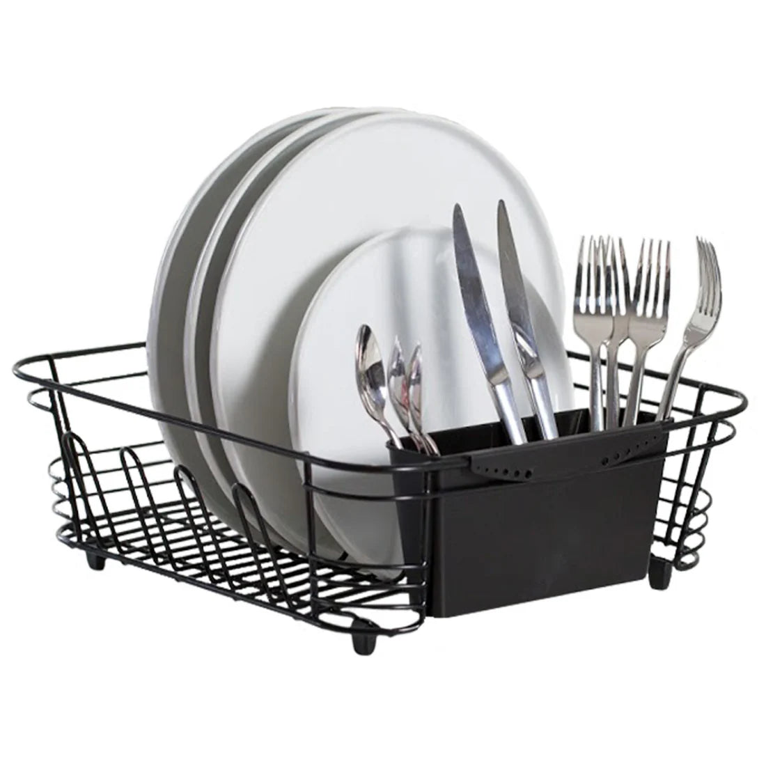 2-Piece Dish Drainer Black