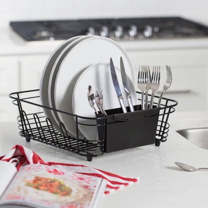 2-Piece Dish Drainer Black