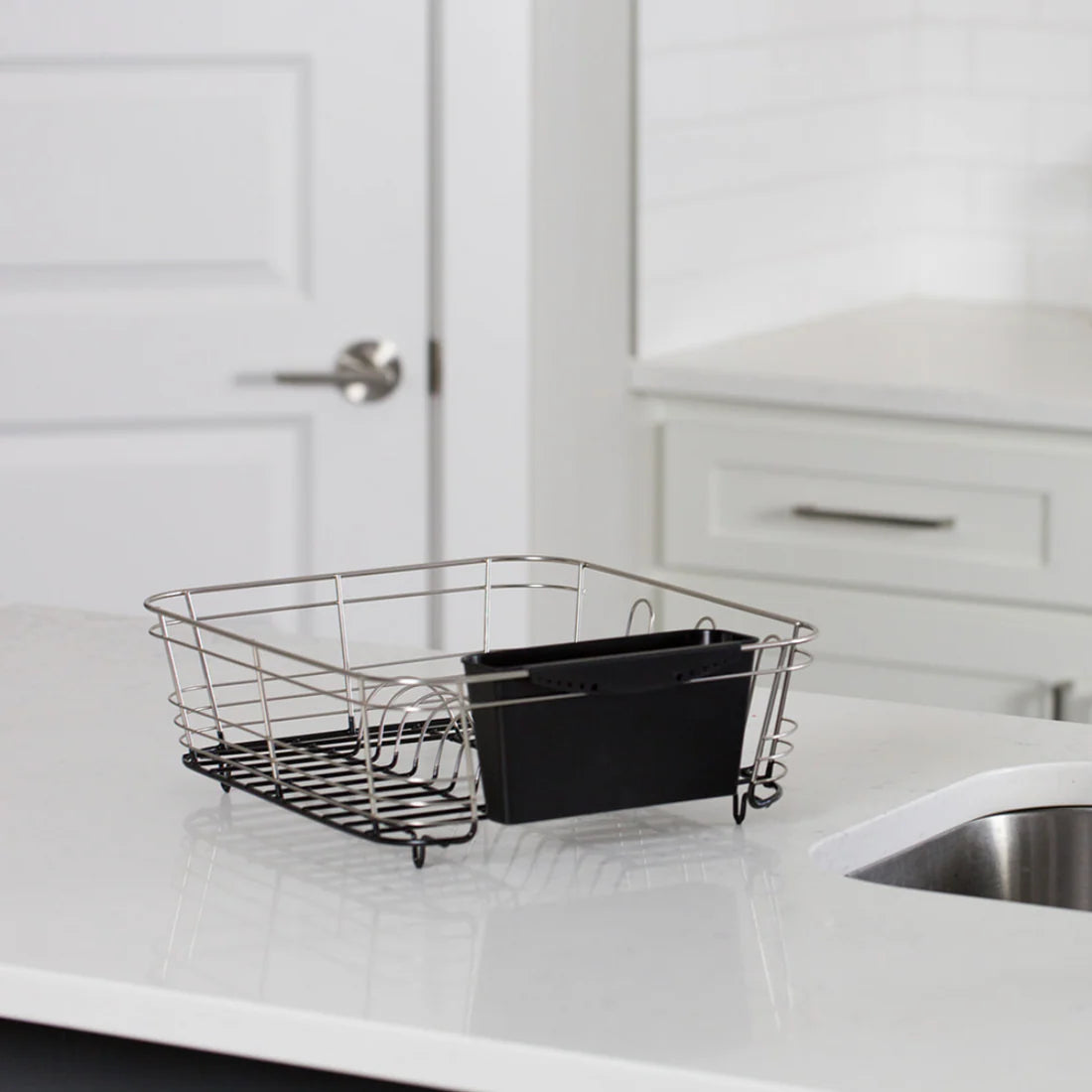 2-Piece Dish Drainer Black