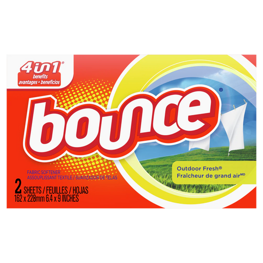 Bounce Outdoor Fresh Fabric Softener Dryer Sheets - 2ct