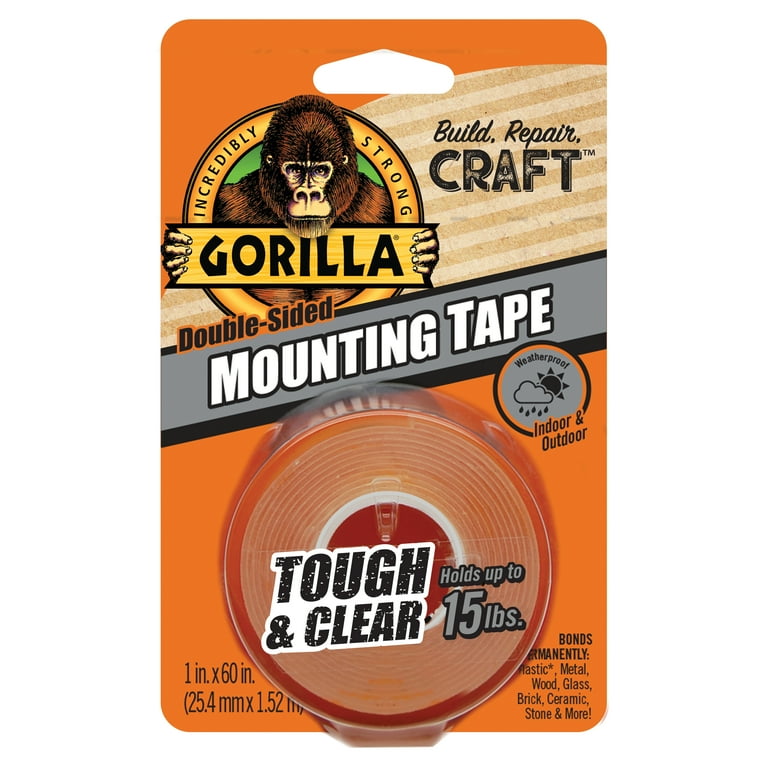 Gorilla Mounting tape 15lbs clear
