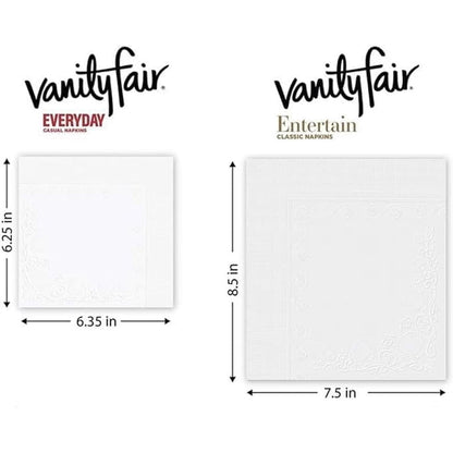 Vanity Fair Napkins Entertain Classic 3-ply, 60 Count,
