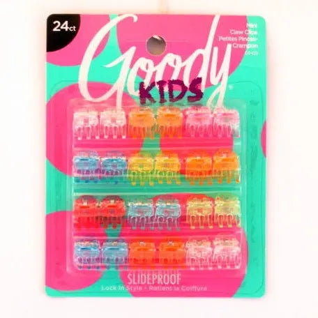 Goody Girls Mini Claw Hair Clips - 24 Pcs.