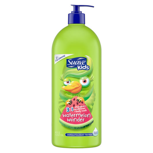 Suave 3 In 1 Shampoo Conditioner Body Wash Watermelon Wonder 700ML