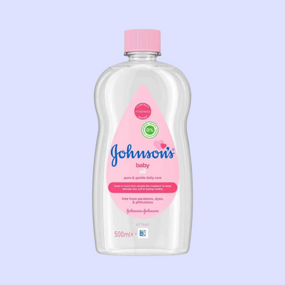 Johnson's Baby Oil with Vitamin E – Non-Sticky, Gentle Nourishment for Delicate Skin 500ml