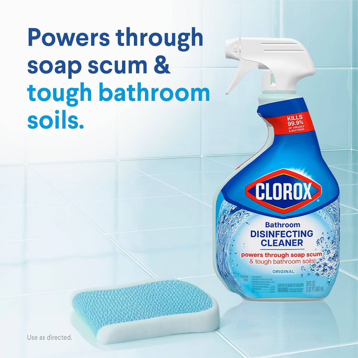 Clorox Bathroom Disinfecting Cleaner Spray, Original, 30 fl oz