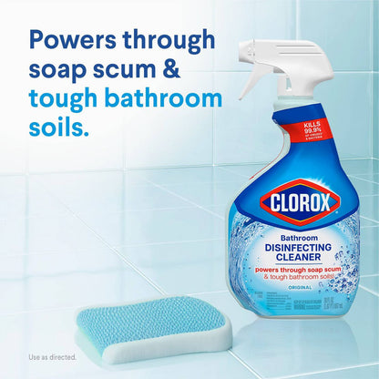 Clorox Bathroom Disinfecting Cleaner Spray, Original, 30 fl oz