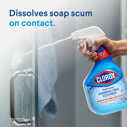 Clorox Bathroom Disinfecting Cleaner Spray, Original, 30 fl oz