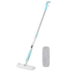Maryya Microfiber Spray Mop Hard Floor Mop for Home Kitchen Wood Tile Laminate Ceramic Floor Cleaning Tool with 2 Extra Refills and 1 Scraper