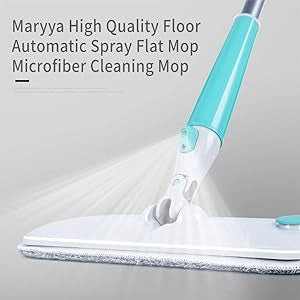 Maryya Microfiber Spray Mop Hard Floor Mop for Home Kitchen Wood Tile Laminate Ceramic Floor Cleaning Tool with 2 Extra Refills and 1 Scraper