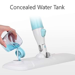 Maryya Microfiber Spray Mop Hard Floor Mop for Home Kitchen Wood Tile Laminate Ceramic Floor Cleaning Tool with 2 Extra Refills and 1 Scraper