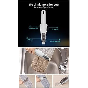 Maryya Microfiber Spray Mop Hard Floor Mop for Home Kitchen Wood Tile Laminate Ceramic Floor Cleaning Tool with 2 Extra Refills and 1 Scraper