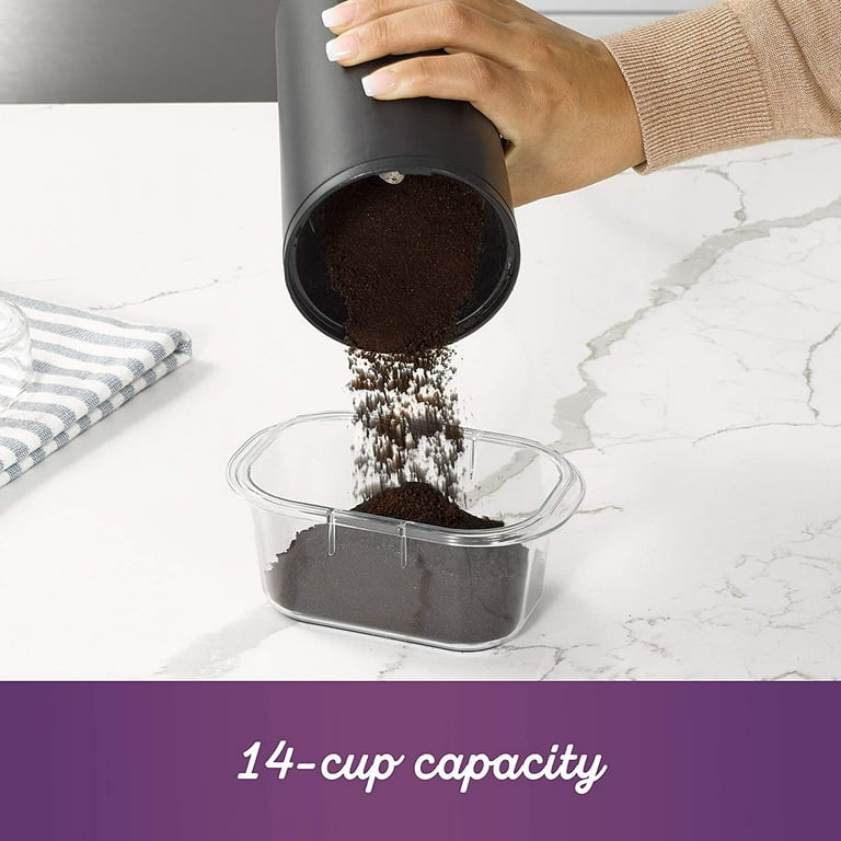 Mr. Coffee Simple Grind 14 Cup Coffee Grinder, Black