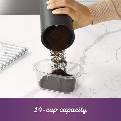 Mr. Coffee Simple Grind 14 Cup Coffee Grinder, Black