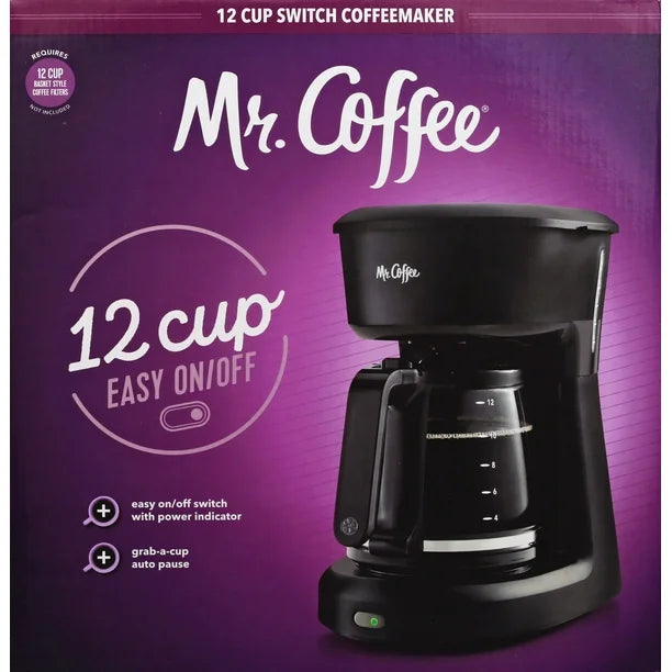 Mr. Coffee 12 Cup Coffee Maker 2176663 - Switch Control - Black