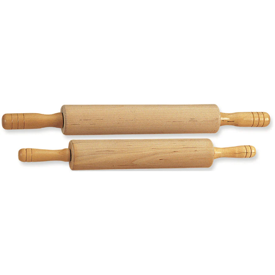 Wood Rolling Pin Medium: 12" 2½” x 21" (overall)