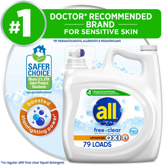 All Free Clear laundry detergent advanced oxy 118oz