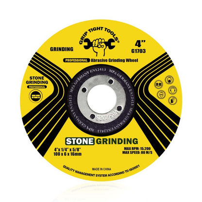 4 in. Professional Grinding Abrasive Stone Blade - For Stone 4" x 1/4" x 5/8"