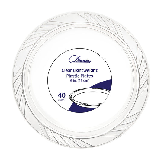 Dinner Collection Clear 6″ B & B Plates (40 Count)