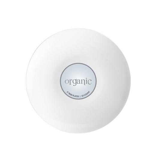 Organic White B&B 6″ Plates (10 count)