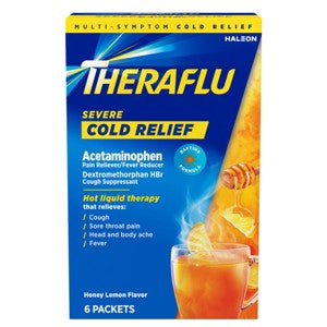 Theraflu Multi-Symptom Severe Cold Relief Daytime Powder - Honey Lemon - 6ct