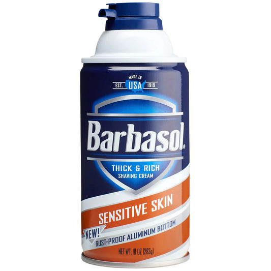 Barbasol Shaving Cream with Rust Resistant Bottom Sensitive Skin 283g - 10oz