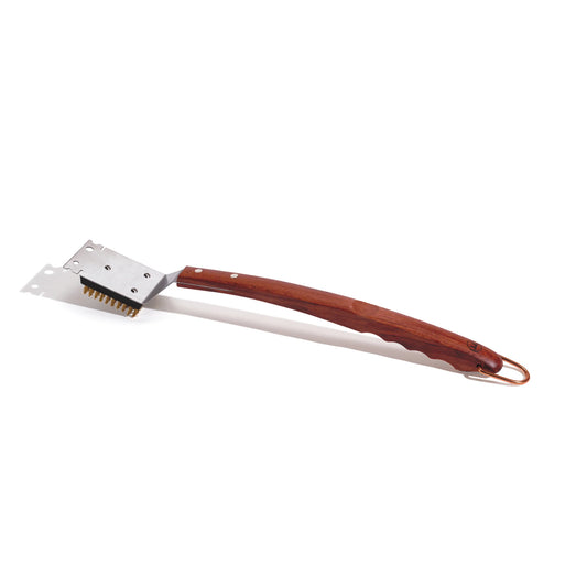 ROSEWOOD COLLECTION GRILL BRUSH WITH SCRAPER