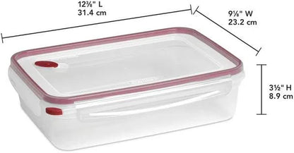 ULTRA SEAL RECT.CONTAINER- 16 cup RED