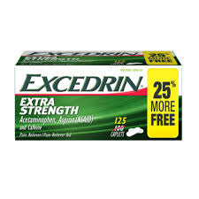 Excedrin Extra Strength Headache Relief Caplets Temporarily Relieves Minor Aches and Pains 125 capsules
