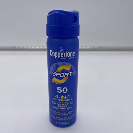 Coppertone Sport Sunscreen Spray SPF 50 1.6 Oz WORLDWIDE SHIPPING UV SUMMER