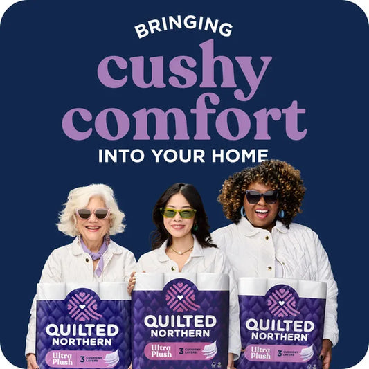 QUILTED NORTHERN Ultra Plush Toilet Paper, 6 Mega Rolls