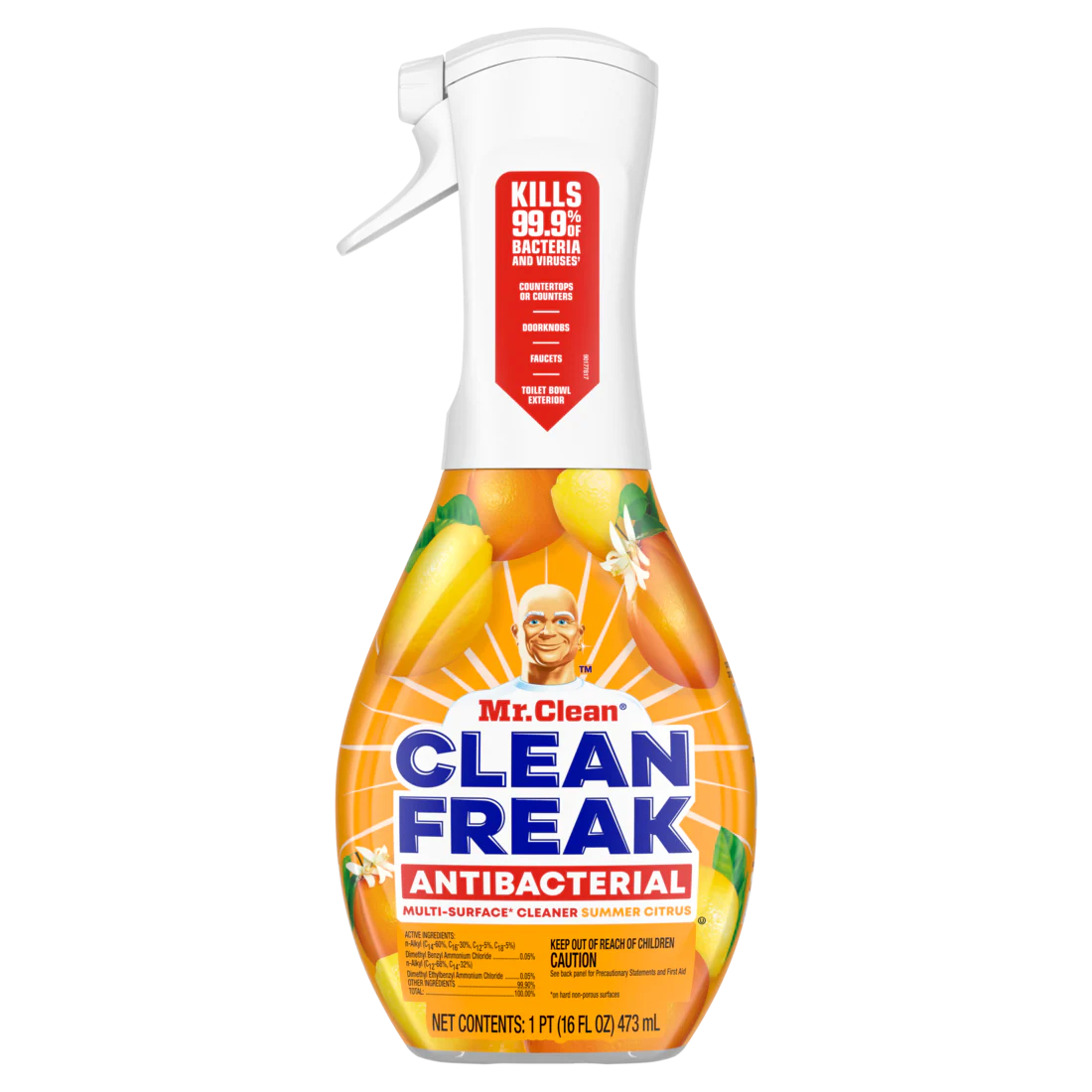 Mr. Clean Clean Freak All Purpose Cleaner Spray Multi-Surface Cleaning Ab Citrus - 16oz